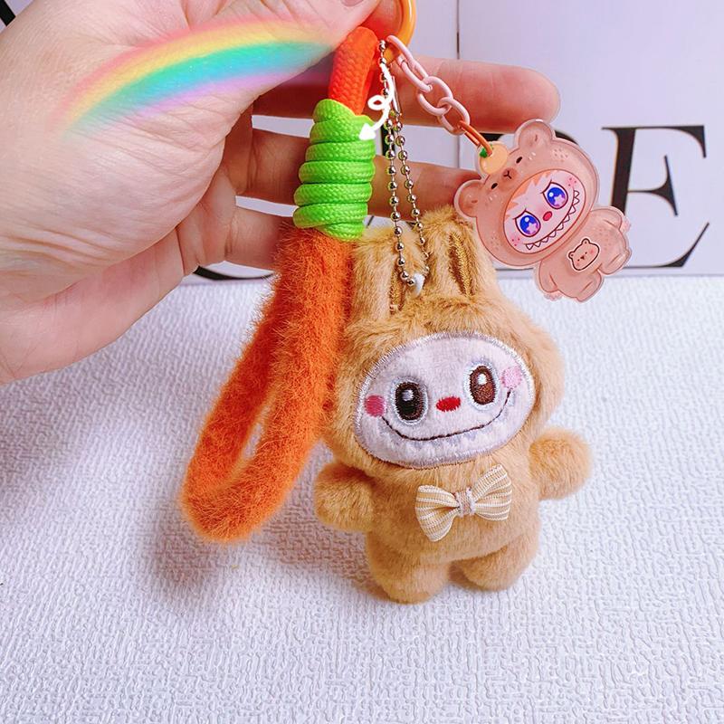 Cartoon Cute Labubu Keychain Pendant Funny Car Keychain Exquisite Creative Backpack Decoration Accessories Gifts