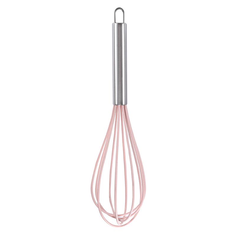 Silicone Handle Stainless Steel Egg Beater & Whisk Baking Tool