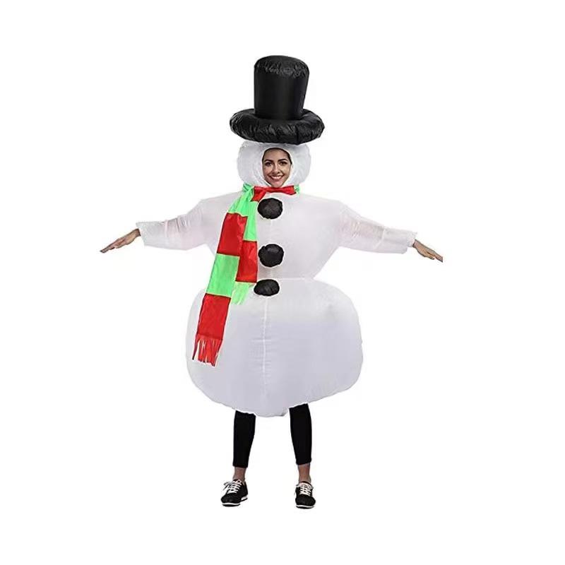 Inflatable Christmas Costume: Santa Claus Riding Reindeer Suit