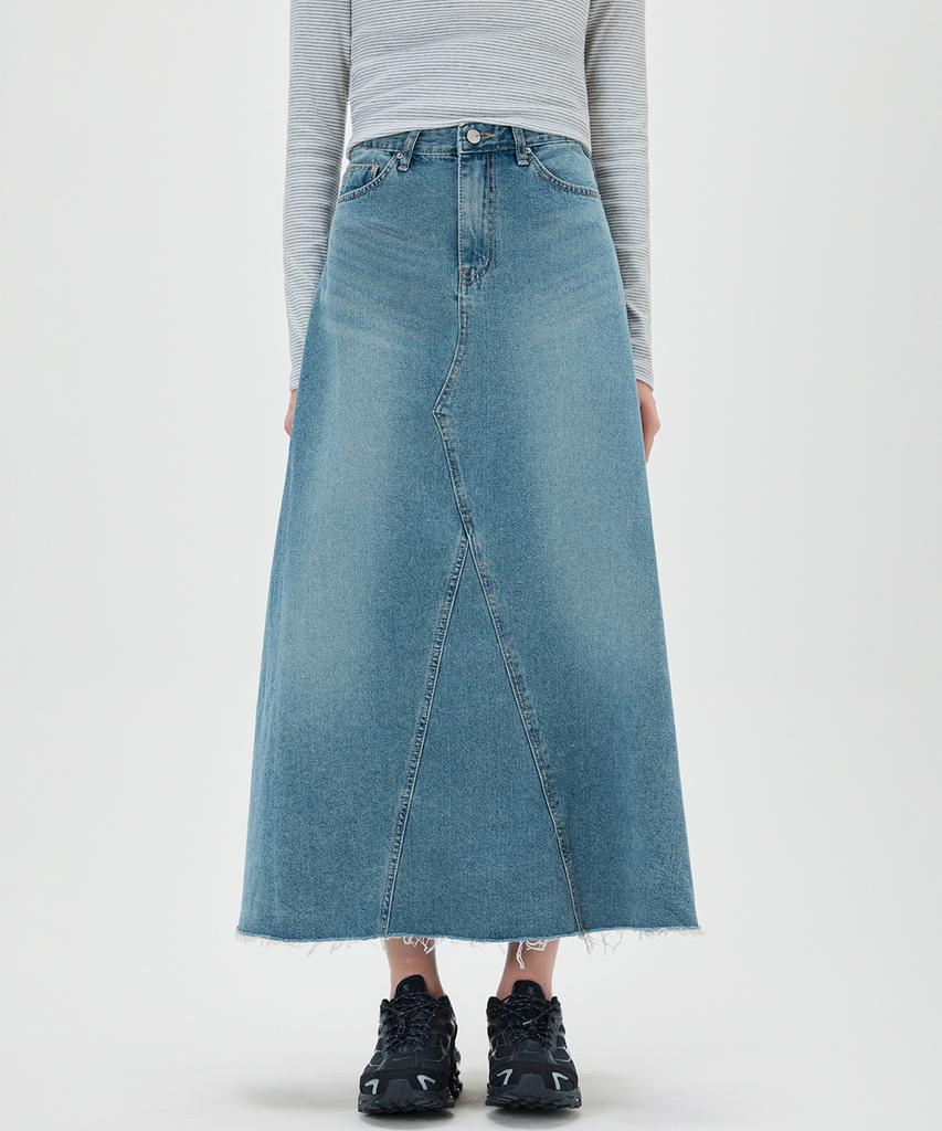 MIXXO Длинная расклешенная джинсовая юбка_Miwwjg51Ms