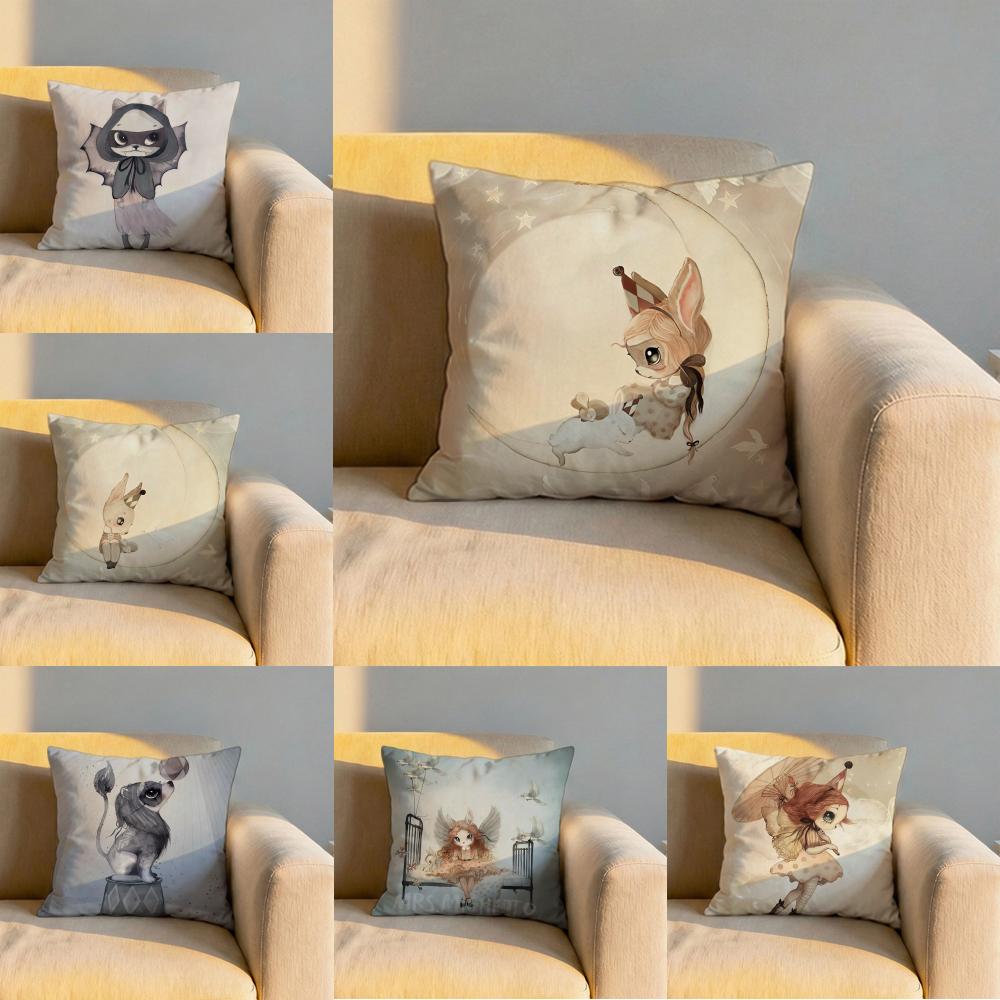 MMrs Mighetto Print Cushion Cover Soft Reversible Durable Pillow Cover MultiScene Use for Home Car Daily Comfort