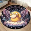 Dream Pokemon Round Area Rug,Carpet Rug for Living Room Bedroom Sofa Playroom Decor,Non slip Floor Mat