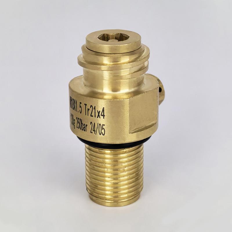 Soda Water Accessories Tank Cylinder Valve Adapter ON/OFF Refill Input M18*15 Output TR21-4 Solid Brass Alloy Filling Station