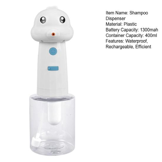 Электрический дозатор для пенящегося шампуня 400 мл, автоматический распылитель шампуня для душа собак, перезаряжаемый дозатор мыла для купания собак и кошек, чистка кухонной раковины