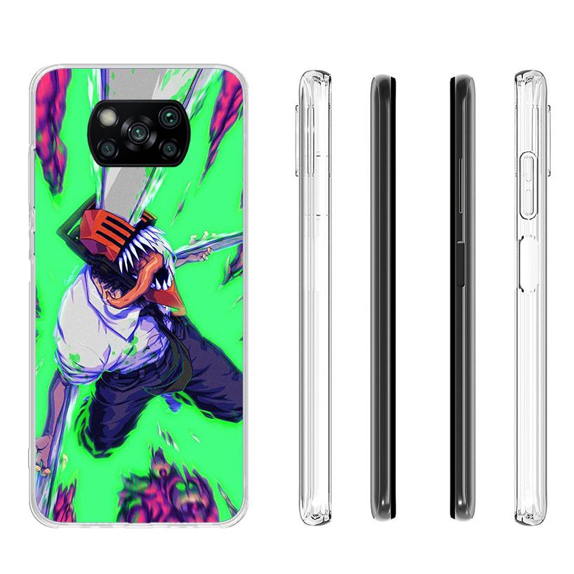 Anime Chainsaw Phone Case For Xiaomi Poco X7 X6 X5 Pro F7 Ultra Redmi 15C 15 13C 13 12C 12 10 10A 10C 9 9A 9C 9T Cover Poco X7 X