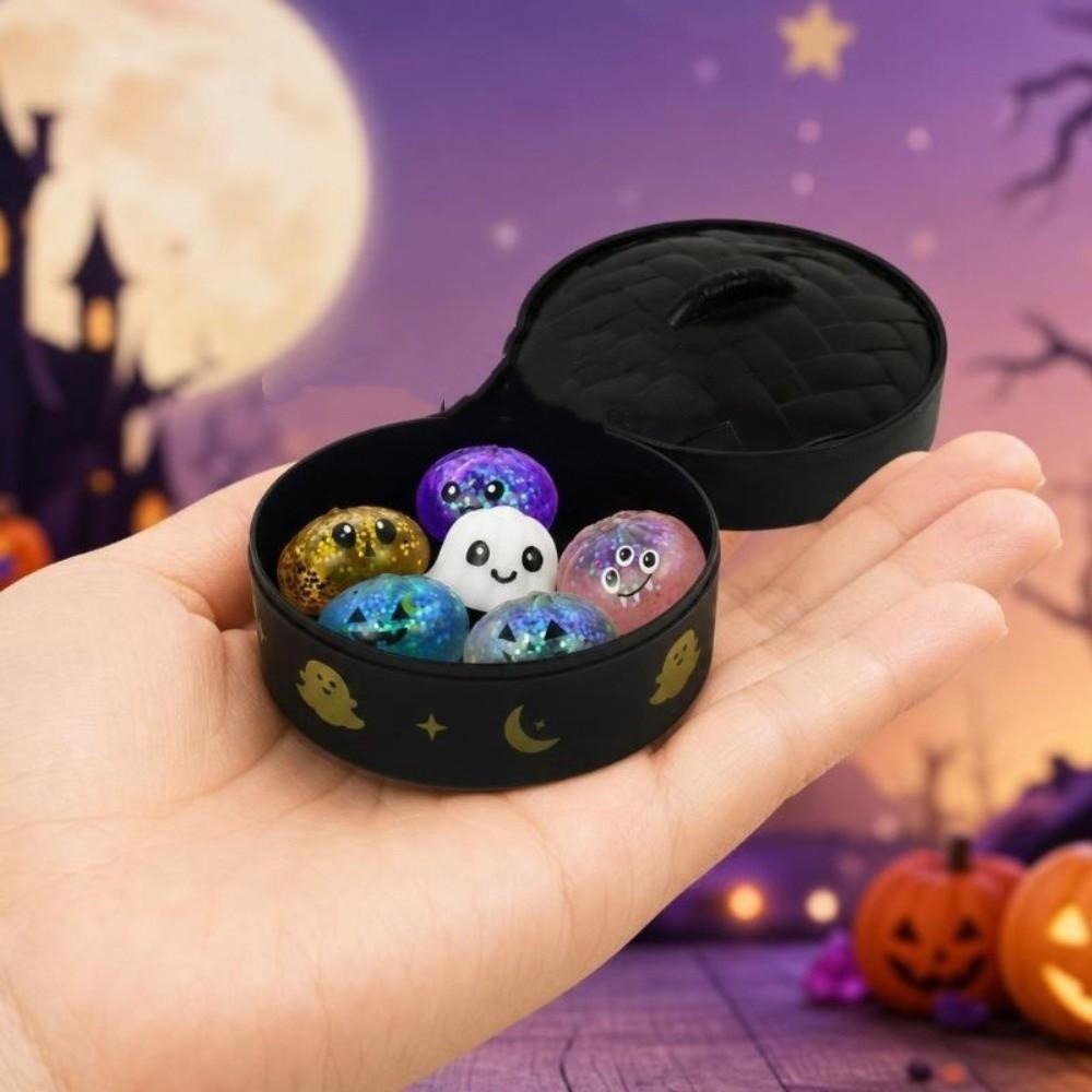 6pcs/set Soft Cute Squishy Crystal Bun Food Shape Fidget Sensory Toy Party Favors