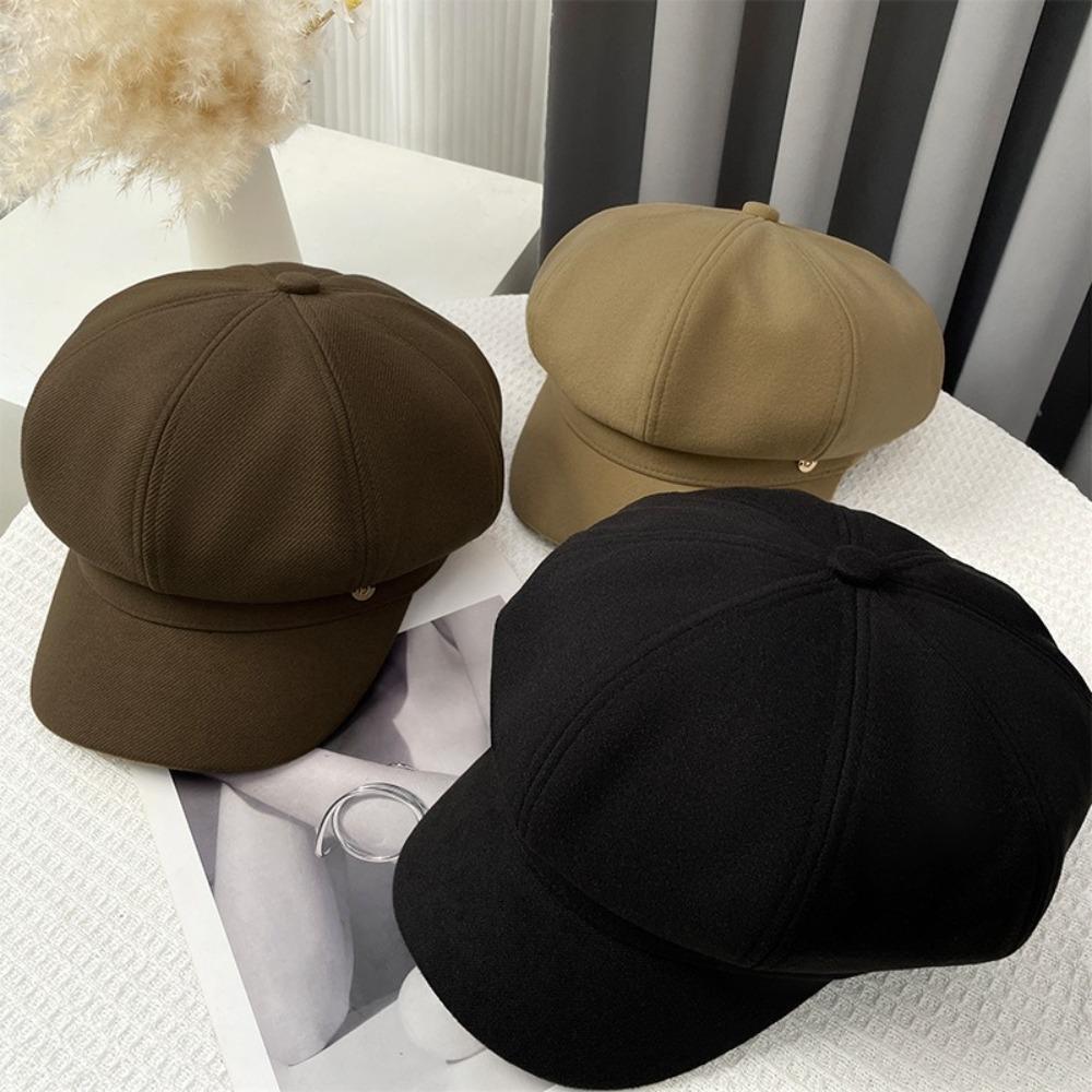 Korean Style Cloud Berets Vintage Newsboy Fashion Octagonal Cap for Women Girls