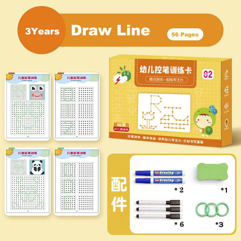 Детские игрушки Монтессори для рисования, обучение управлению ручкой, игра «Цвет, форма, математика», игровой набор для обучения малышей, развивающие игрушки для детей