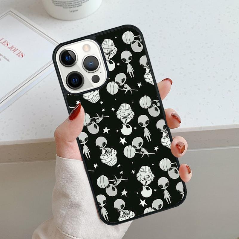 Инопланетяне с неба НЛО астронавты милый чехол для телефона для iPhone 17 Air 11 12 13 14 15 16 Pro Max чехол для iPhone 17 Air Max Plus