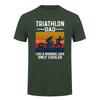 Triathlon Dad T Shirt Unisex Vintage Sports Graphic Tee Swimming Cycling Running Gift For Dad Father Day Casual Shirt DA