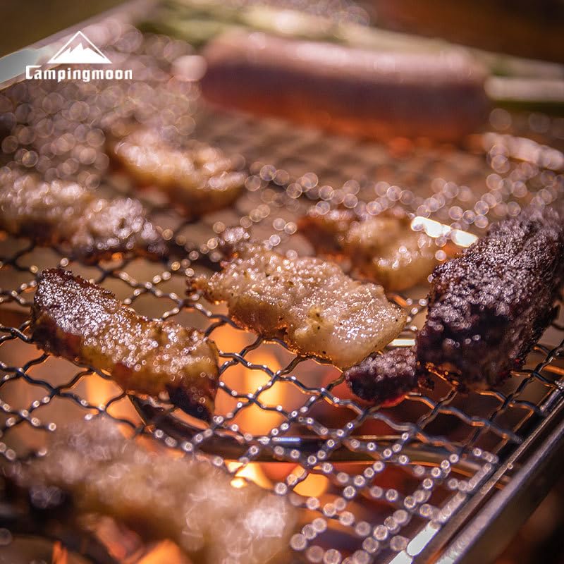 Подставка для плиты CAMPING MOON с ветрозащитой, сумкой для хранения, 6 регулировками высоты, складной подставкой и сеткой, 550 мм (MS-1019-W)