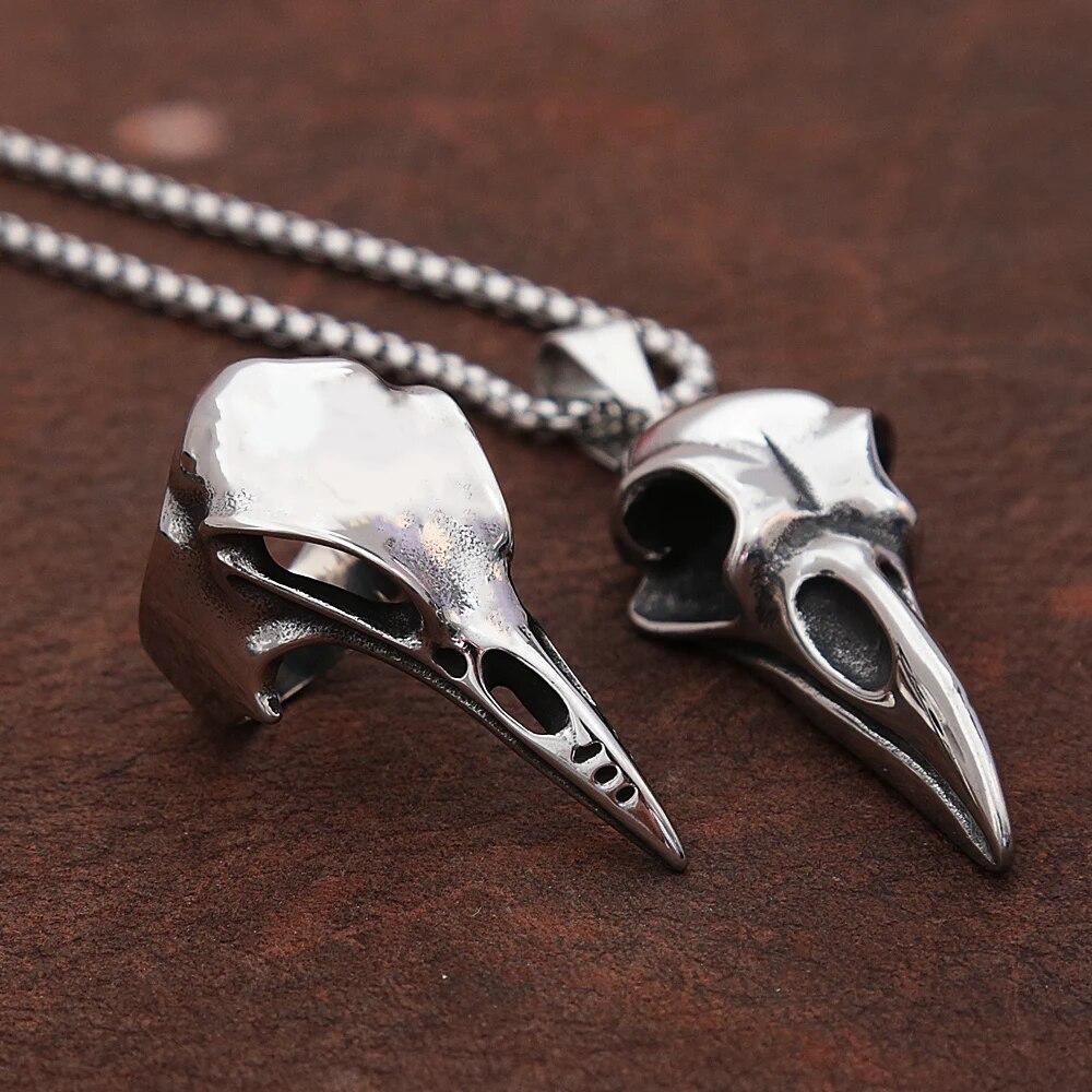 Скандинавская мифология Одина, кольцо из нержавеющей стали с черепом и вороном, байкерское ретро кольцо с компасом викингов для мужчин и женщин, модный амулет, ювелирное изделие, подарок