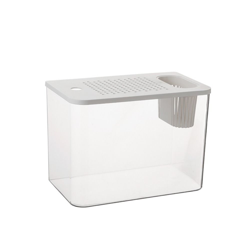 Новый прозрачный аквариум из ПЭТ+АБС с крышкой, ударопрочный, гидропонный, экологичный, для дома