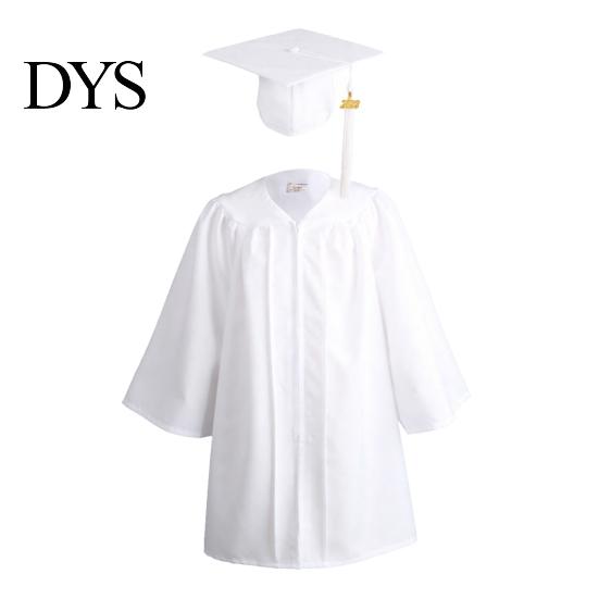 Polyester Fiber Graduation Gown Kids Kindergarten And Cap Set 2026 with Comfortable Outfit Hidden Zipper Gold Tassel Elementary School for Young