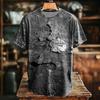 Men's Optical Illusion T Shirt Short Sleeve T Shirt 3D Print Crew Neck Shirt Exaggerated Designer Party Street Casual  Summer  Clothing