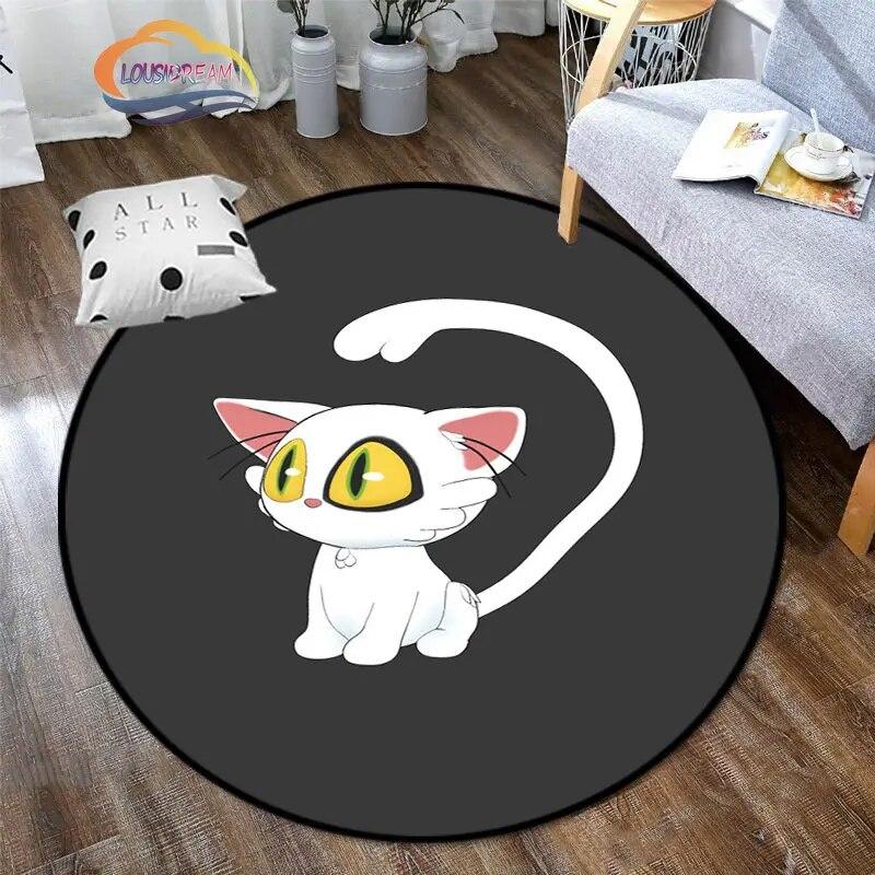 Круглый ковер с рисунком аниме Suzume, декоративный круглый коврик с 3D принтом для детей или девочек, коврик для спальни, гостиной