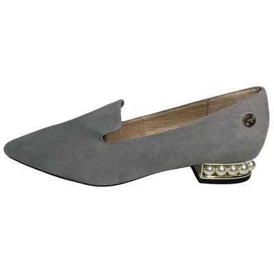 Dk X  Rosalind Замшевые слипоны Удобные лоферы Женские лоферы Серые DK613-GREY