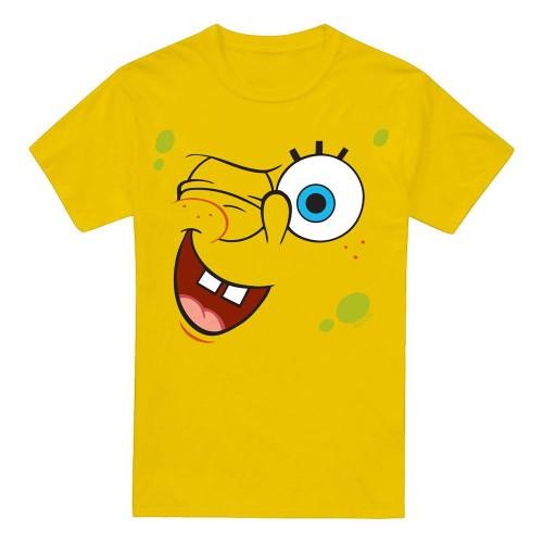 SpongeBob SquarePants Mens Winking Face T-Shirt