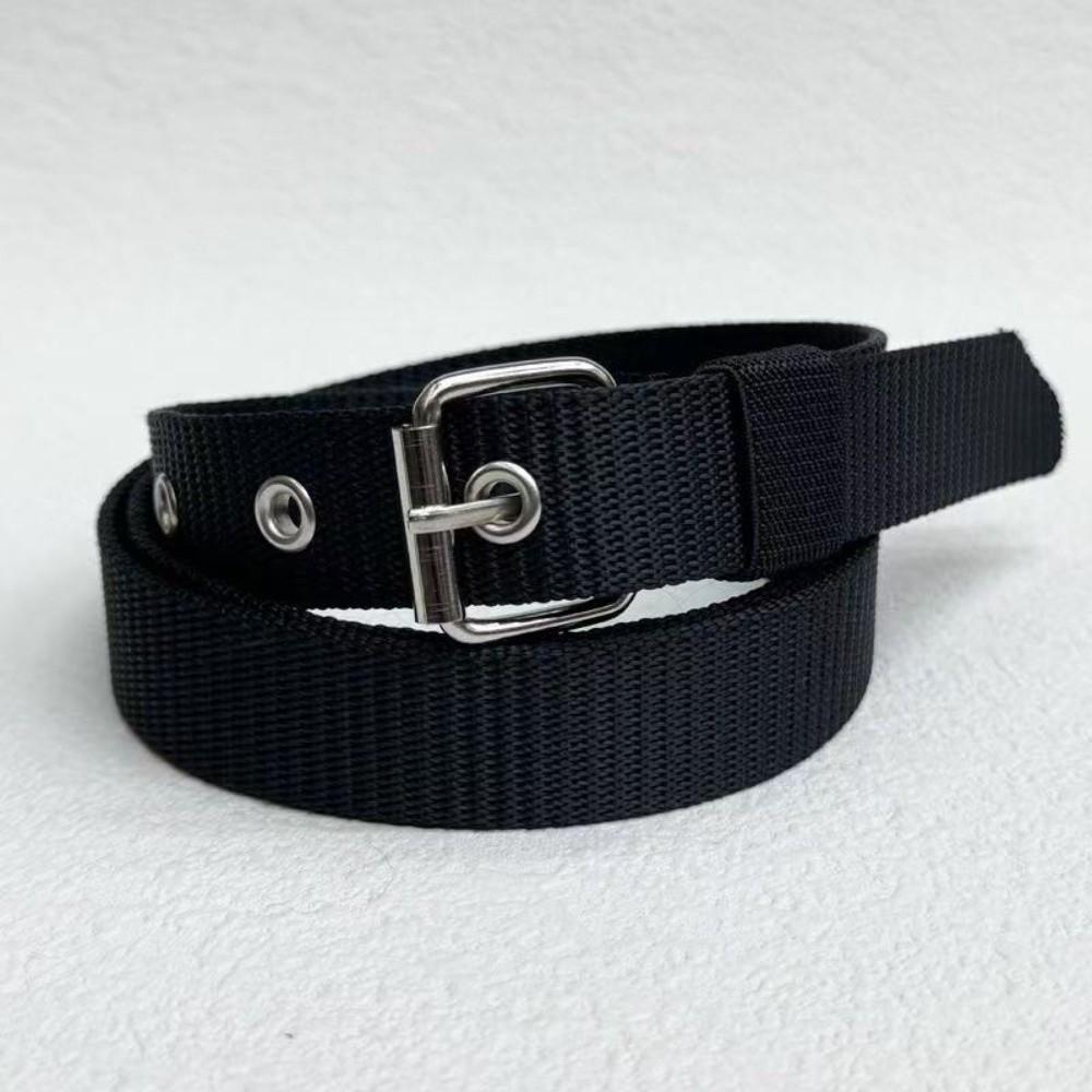 Super Durable Canvas Belt Porous Design Needle Buckle Belt Casual Women Waist Belt Daily Workwear