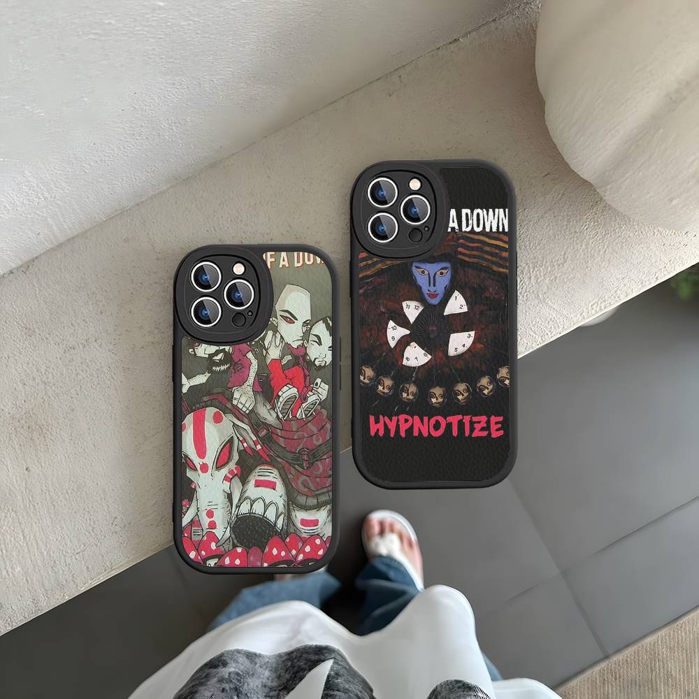 Чехол для телефона Band S-System Of A D-Down для iPhone 16 15 14 13 12 11 Pro Max Plus Ударопрочный кожаный чехол
