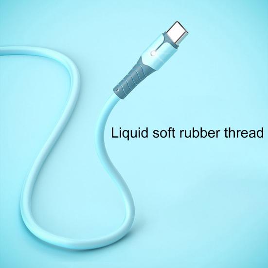 Charging Cable Type-C Charging TPE Silicone 5A Fast Soft Data Cord for Mobile