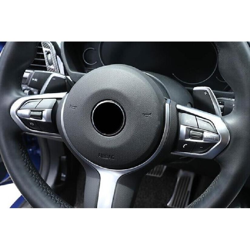 Matte Silver Steering Wheel Button Switch Trim For BMW M3 M4 2015- M5 X5M
