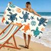 Colorful Sea Turtles and Ocean Patterns Beach towel quick-drying for travel outdoor sports jogging beach and swimming