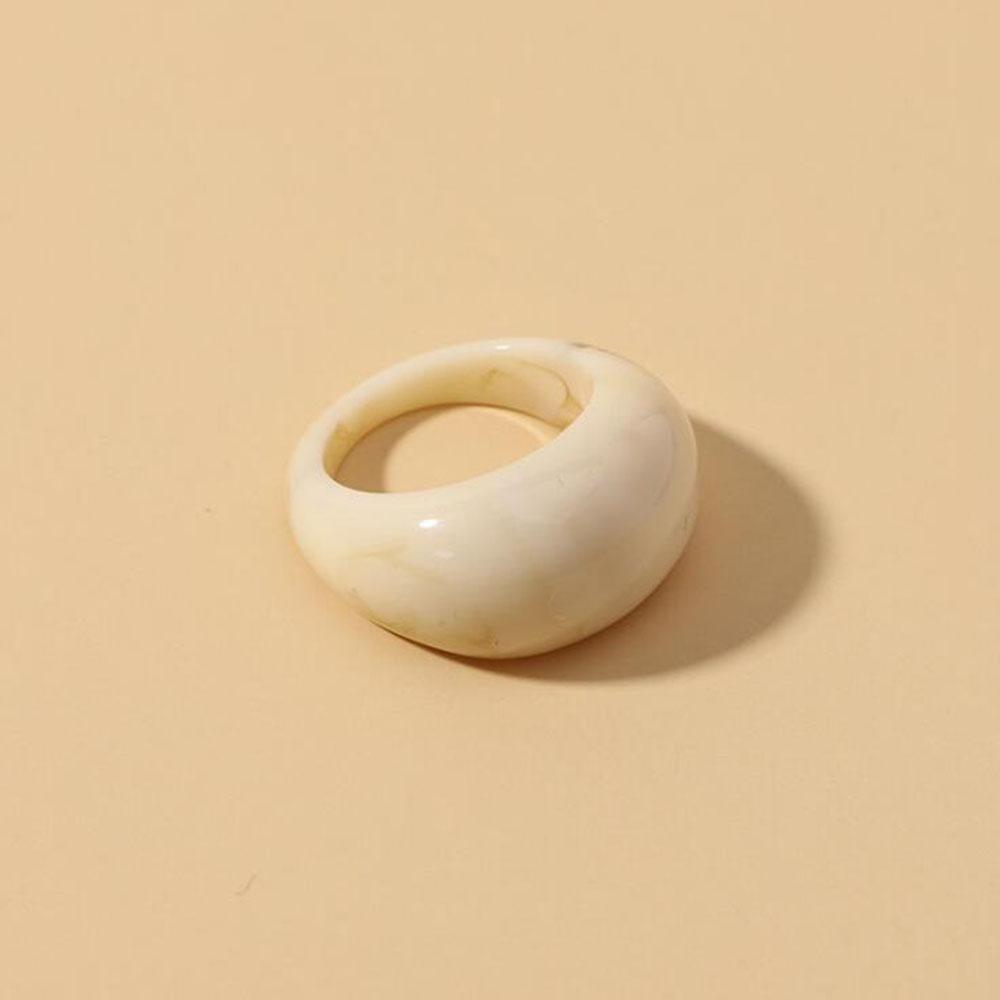 New Trendy Big Round Acrylic Resin Rings for Women Geometric Colorful Finger Ring for Girls Party Korean Fashion Zircon