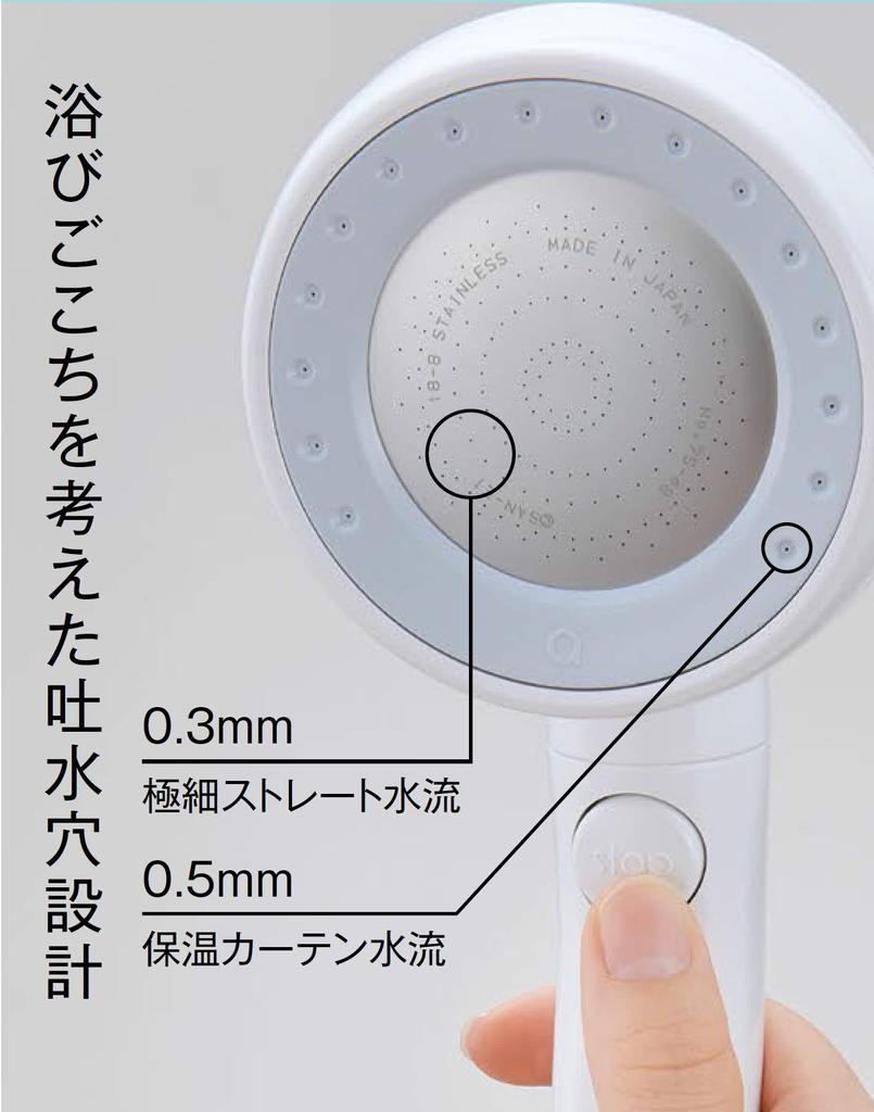 SANEI Rainy Move Blue Ring регулируемая вода широкий ручной упор мягкий на ощупь и удобный для [примерно 45% экономии, угол, душ, функция,