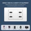 118 Тип Бразилия Корея Универсальная настенная розетка USB, белая панель ПК порт для зарядки, США Италия Чили Двойная розетка USB 2.1A 5V