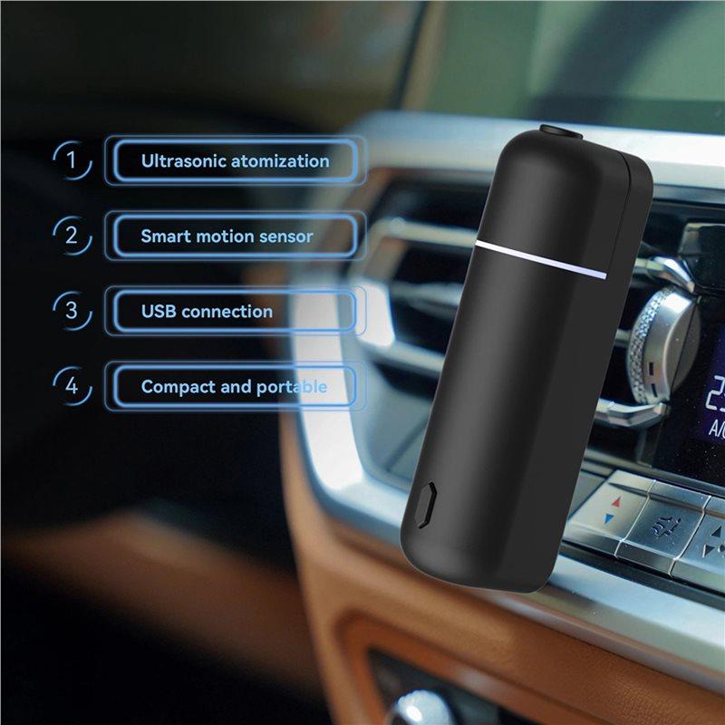 2X Мини-аромадиффузор для автомобиля, USB-перезаряжаемый, машина для ароматизации, аромамасло, освежитель воздуха, диффузор эфирных масел, зажим на вентиляционное отверстие,A