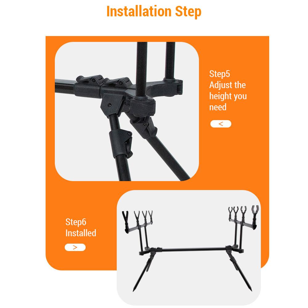 Регулируемая выдвижная подставка для карповой удочки, держатель для удочки, подставка для удочки