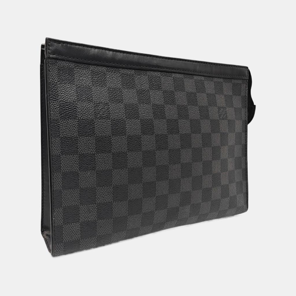 [Pre-Owned] Louis Vuitton Pochette Voyage MM 'Black Damier Graphite Canvas' - Very Good #UHV6FL