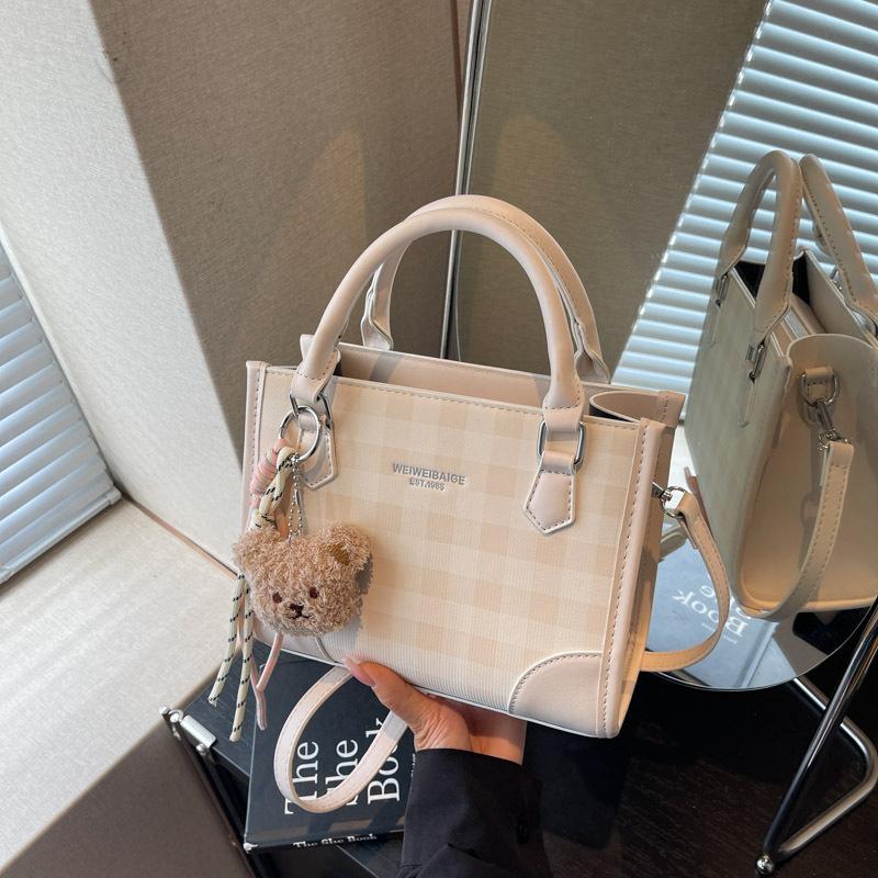 Популярная текстурированная клетчатая портативная сумка-мессенджер новая модная универсальная повседневная маленькая сумка