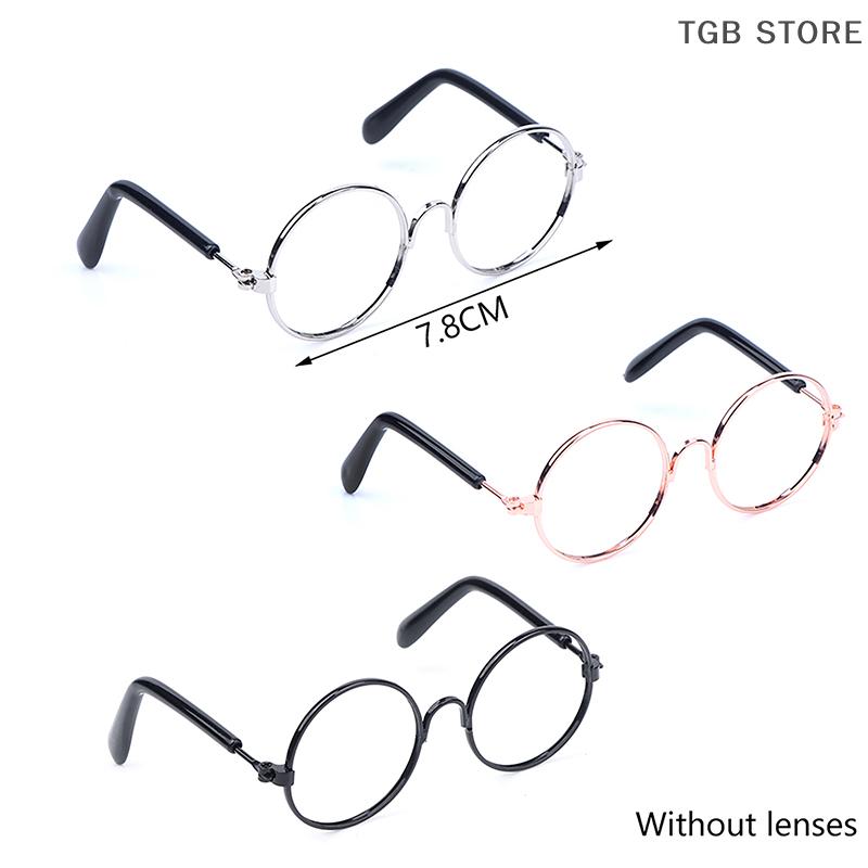 1Pcs Round Frame Lensless Eyewear 20cm Doll Glasses Miniature Eyeglasses Toy Doll Dressing Accessories