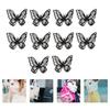 10 шт. Бабочка Трехмерная наклейка на ткань Декоративные нашивки Швейные аппликации Вышитые наклейки Аппликации из полиэстера