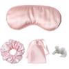 Silk Eye Mask for Sleeping, Ear Hooks, Made of Natural Silk, Summer, Breathable, No Pressure, Sleep Aid, Blindfold, Ultra Lightweight, Washable, Adjus