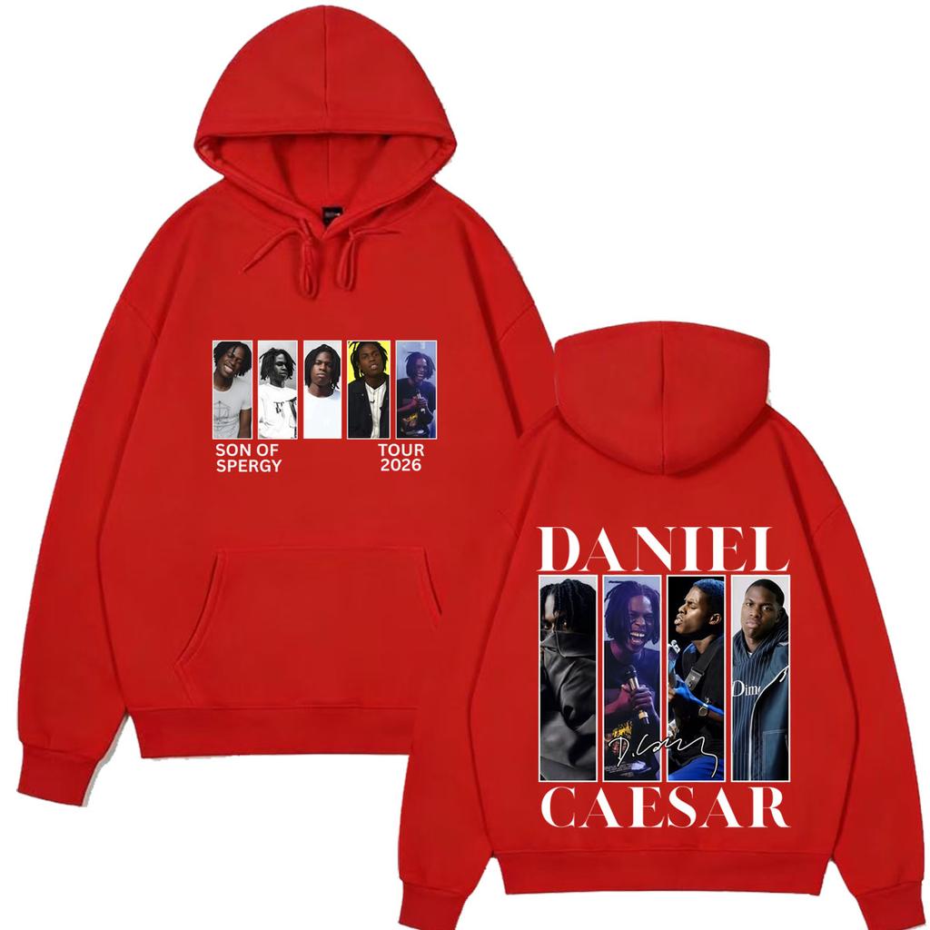 Daniel Caesar Son of Spergy Tour 2026 Print Hoodie Men Women Gothic Punk Sweatshirt Long Sleeves Casual Loose Oversized Pullover