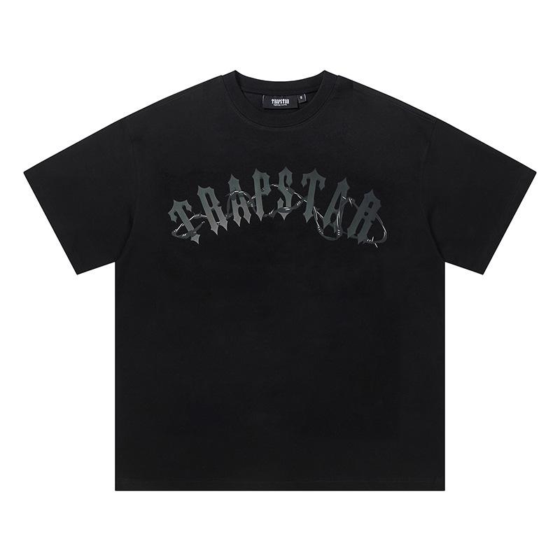 Cross-border new graffiti letter printing European and American street trendy brands loose and versatile casual men's and women's short-sleeved round