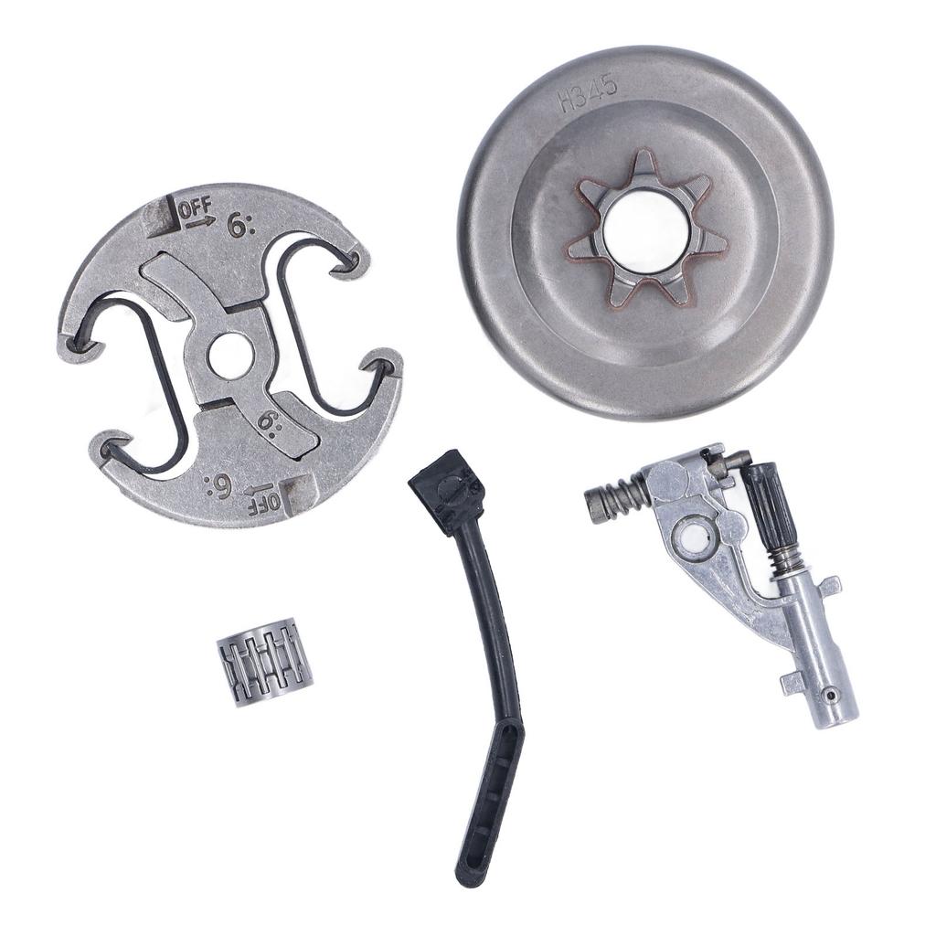 7 Teeth Clutch Drum Oil Pump Kit 17x30mm Gear Iron High Accuracy for Husqvarna 455 460 Chainsaw