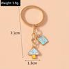 Cute Enamel Mushroom Keychain Question Mark Key Ring Pendant for Men Women Handbag Accessories DIY Jewelry Gift