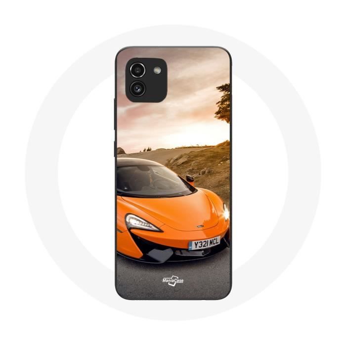 Coque - MANIACASE - Samsung Galaxy A03 - Formule 1 McLaren - Orange - Silicone Souple