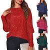 Women's Fashion Loose Long Sleeve Sequin T-shirt Top For Women