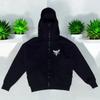 Толстовка с капюшоном на молнии, новая Y2k маска ниндзя с принтом орла, спортивная одежда, зимняя мода, свободная уличная куртка для пар