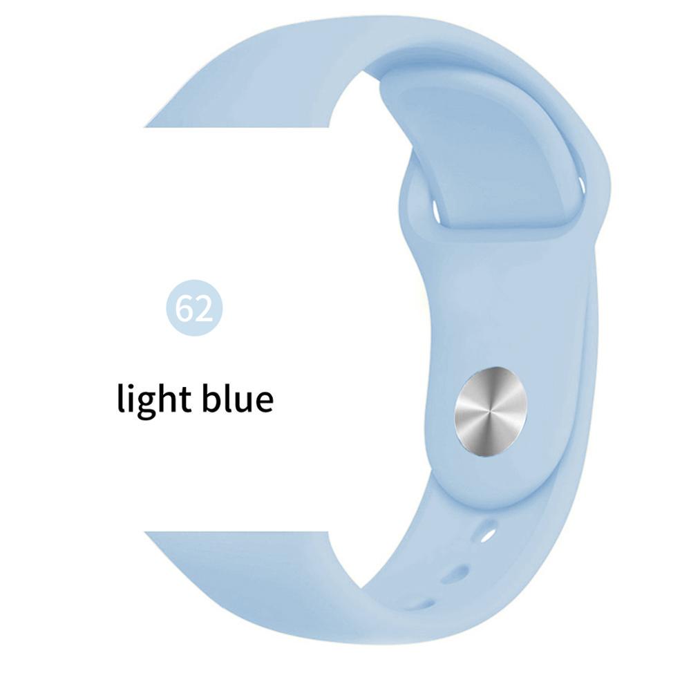 Мягкий спортивный силиконовый ремешок для часов Apple 4 3 2 1 38 мм 42 мм дышащий браслет для Iwatch Series 5 6 SE 40 мм 44 мм ремешок