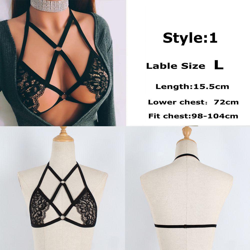 New Bralette Bustier Belt Lingerie Sexy Bandage Bra Cage Harness Push Up Crop Top