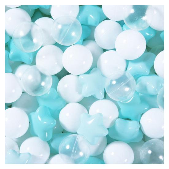 100Pcs/Set Colorful PE Crush Ball Round Star Thickened Pit Proof BPA Phthalate Free Safe Indoor Outdoor Baby