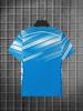 Men's Printed Dynamic Tech Line T-Shirt - Breathable and Comfortable Short Sleeve for Sports Training - Summer Running, Fitness, Casual, and Trendy