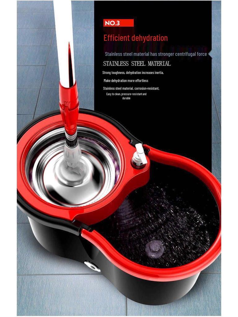 Вращающаяся швабра из нержавеющей стали двойного назначения со сменной насадкой