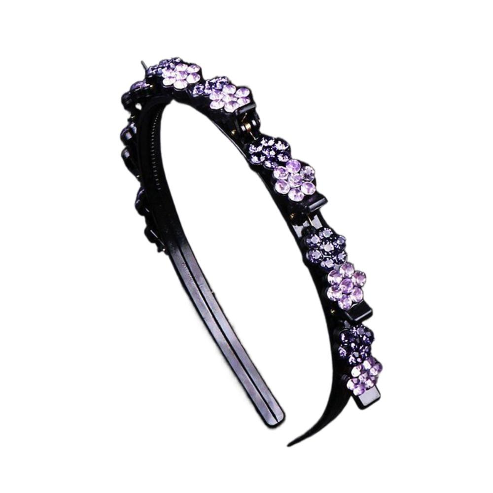 Обруч для волос с челкой в виде цветка сливы и стразами, элегантный блестящий цветок, четыре сезона